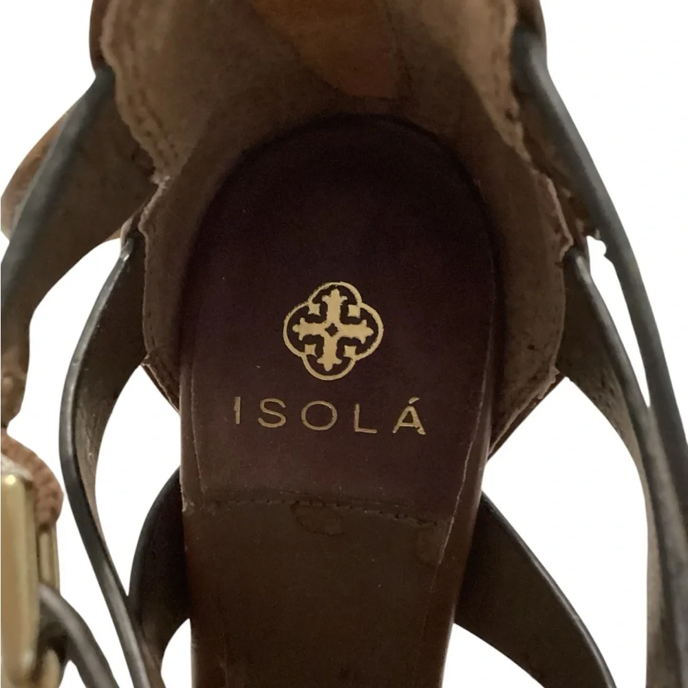 ISOLA leather brown metallic‎ sandals size 7.5